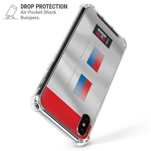 Serbia Soccer Flag iPhone XS Max Clear Case